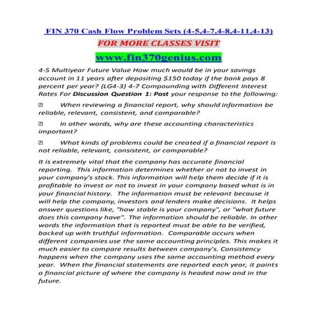 Fin 370 genius perfect education fin370genius.com