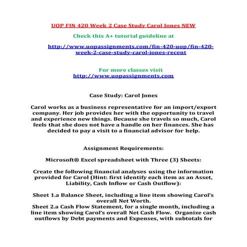 FIN 420 Entire Course NEW