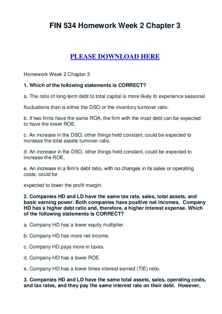 Fin 534 week 6 homework set 3 essay 03 image