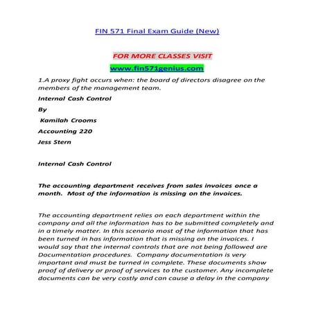 Fin 571 genius perfect education fin571genius.com