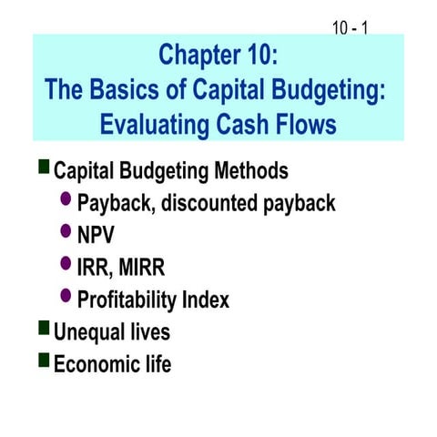 Comprehensive Guide to Capital Budgeting: Evaluating Cash Flows and ...