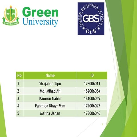 Finance presentation prepared by Tipu
