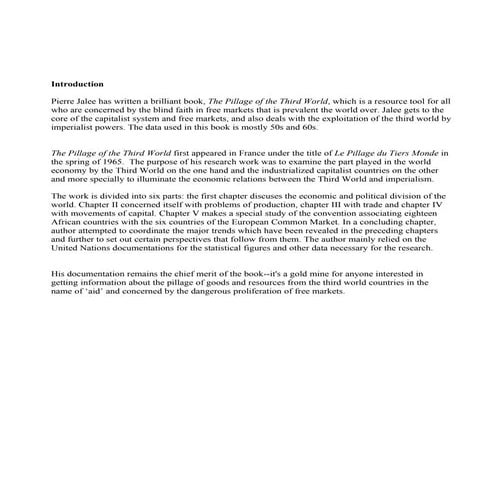 The Pillage Of The Third World