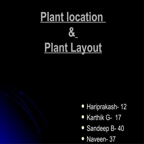 plant layout for services