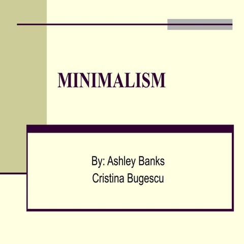 Minimalism