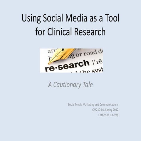 Using Social Media as a Tool for Clinical Research: A Cautionary Tale