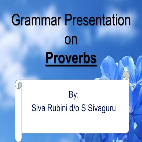 Proverbs and meanings | PPTX