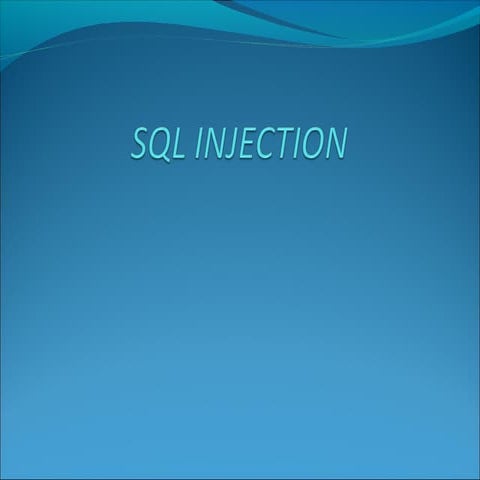 Sql injection | PPT