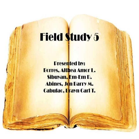 Field Study 5 (learning activity 3)
