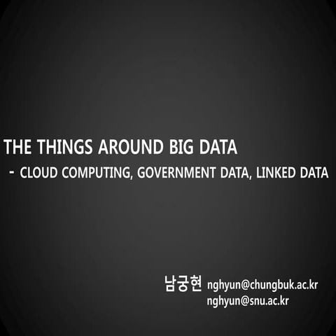 THE THINGS AROUND BIG DATA