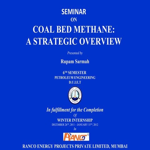 COAL BED METHANE (CBM) | PDF