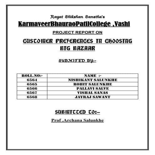 Marketing & management project report 