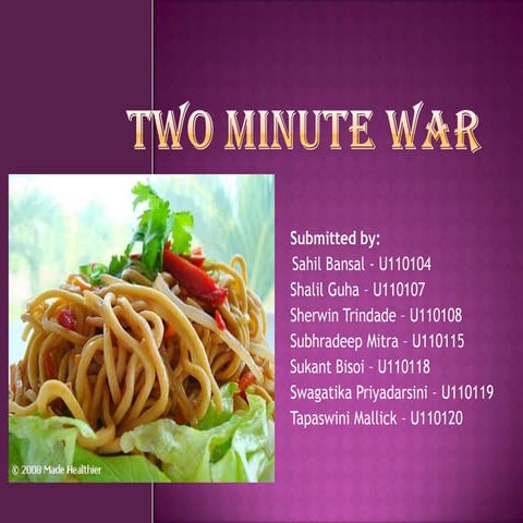 Market Research on Nestle Maggi