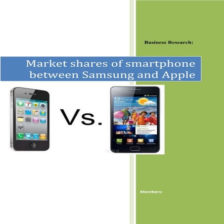Smarphone Market Analysis: Apple iPhone vs Samsung