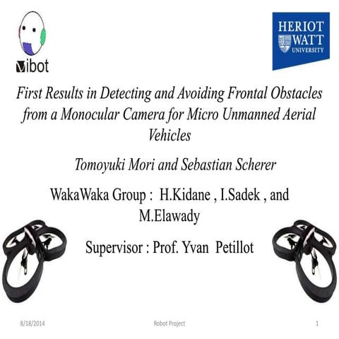 (Reading Group) First Results in Detecting and Avoiding Frontal Obstacles fro...