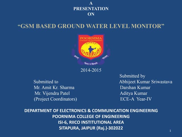 water level monitor using gsm