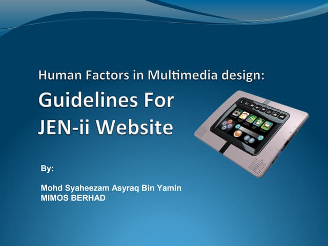 Guidelines for JEN-ii Website