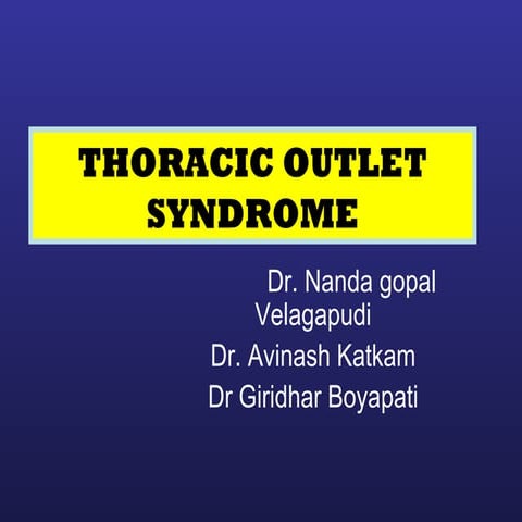 thoracic outlet syndrome