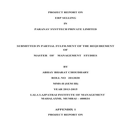 ERP SELLING PROJECT FOR INTERNSHIP