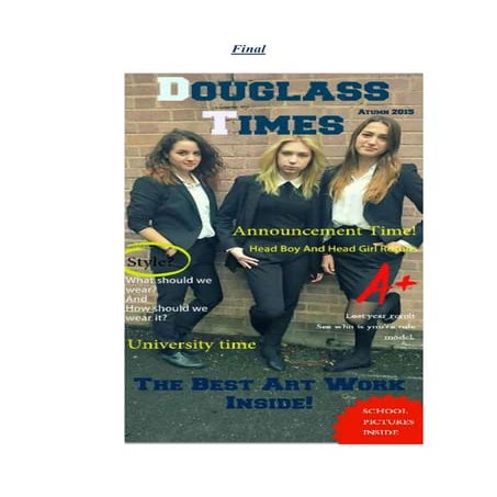 Final school  magazine