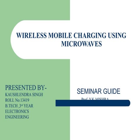 wireless mobile charging using microwaves