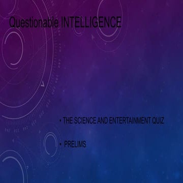 Science & Entertainment Quiz - TechTatva 2016