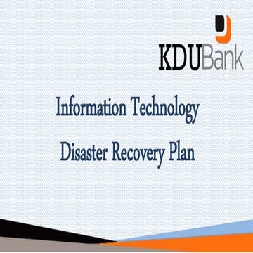 Disaster Recovery Plan