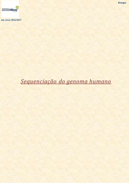 Sequenciação do genoma Humano