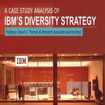 IBM’S Diversity Strategy (A Case Study Analysis)