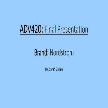 Final Presentation-Nordstrom 