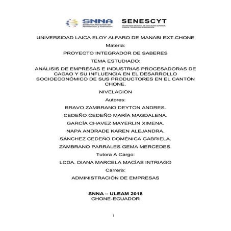 PROYECTO INTEGRADOR DE SABERES 