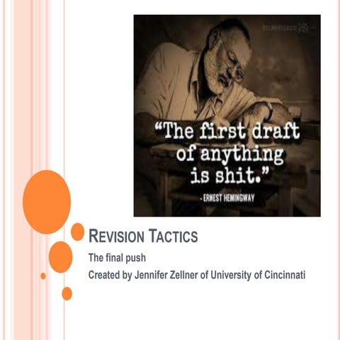 Final Revision Tactics