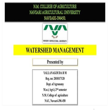 WATERSHED MANAGEMENT