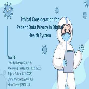 Ethical Consideration for Patient Data Privacy in Digital Health System