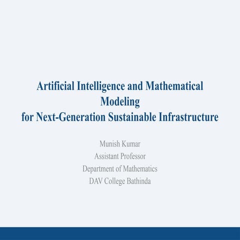 Artificial Intelligence and Mathematical Modeling for Sustainable ...