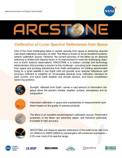 NASA Arcstone  (ARCSTONE: Calibration of Lunar Spectral Radiance from Space) ARCSTONE Space Flight Hyperspectral Instrument
