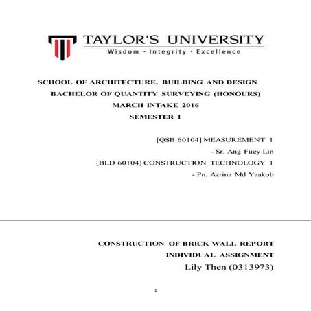 Construction of Brick Wall