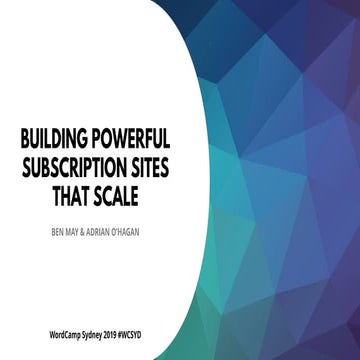 Building Subscription sites in WordPress