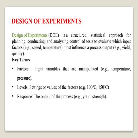 Comprehensive Guide to Design of Experiments and Plagiarism Types | PPTX