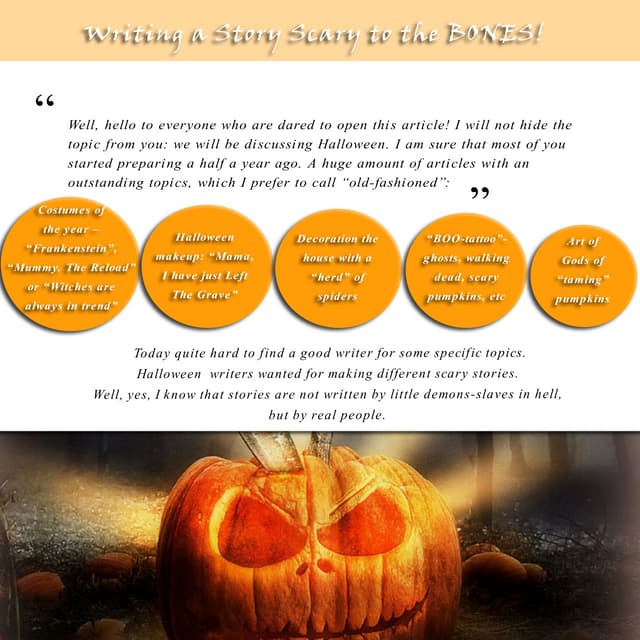 Infographic: Writing a Story Scary to the BONES!