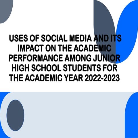 Impact Of Social Media On Academic Performance Of Students RRL | PPTX