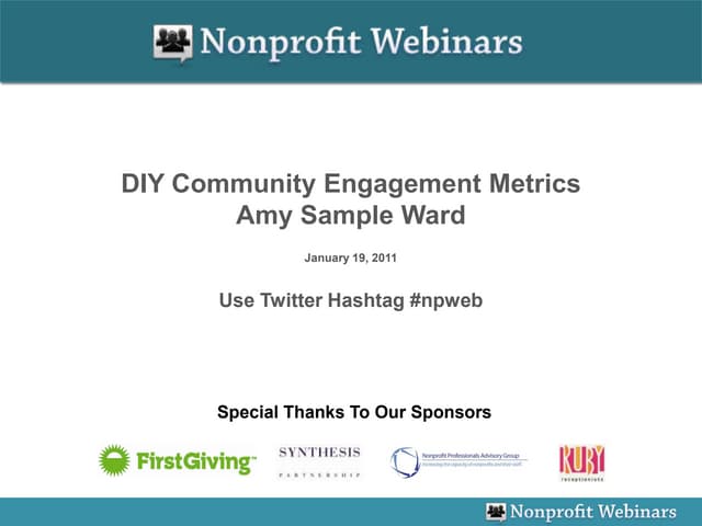 DIY Community Engagement Metrics