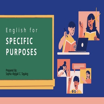 THE USEUL OF ENGLISH FOR SPECIFIC PURPOSES