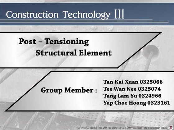 Construction of post tension slab | PPT