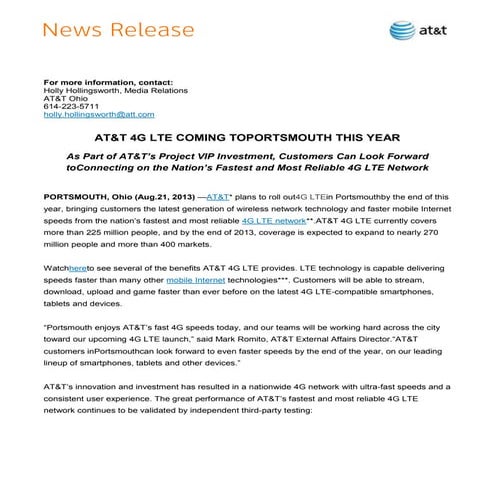 Final   hh - 13.8.21 portsmouth lte pre-announcement release (updated final)