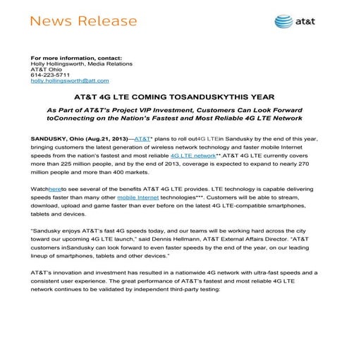 Final   hh - 13.8.21 sandusky lte pre-announcement release