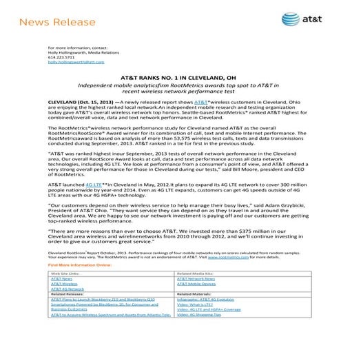 Final   hh - 13.10.15 - root metrics cleveland release