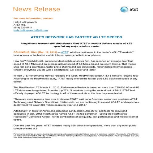 Final   hh - 13.3.12 ohio root metrics lte performance study release