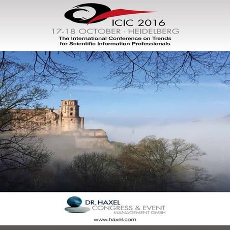 Final Programme - ICIC 2016 - 28th ICIC International Conference for the Info...