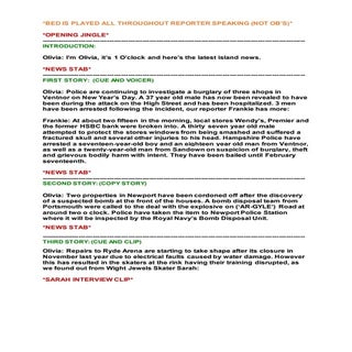 Final News Bulletin Script